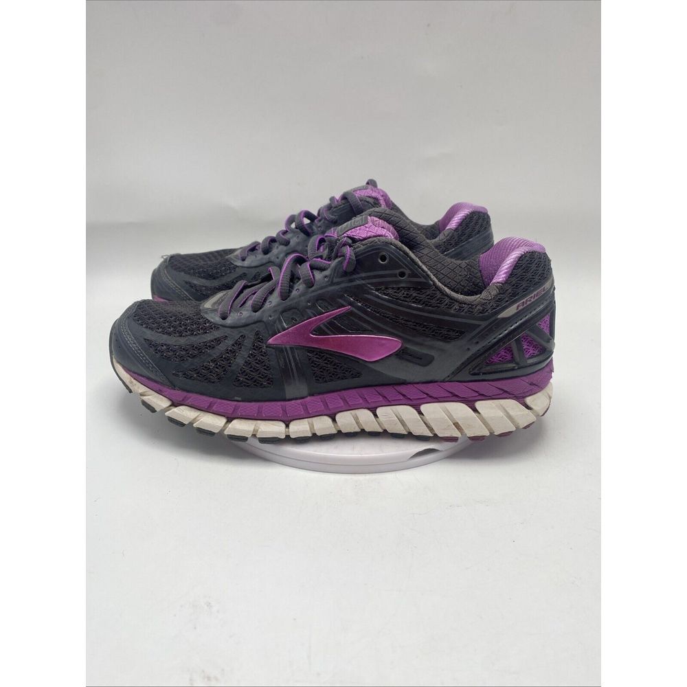 Brooks Shoes Women Size 6 Ariel Running  Black Purple Athletic 3672 - Picture 7 of 16